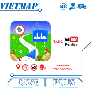 Vietmap Live Plus Chính Hãng - 2 Năm Bản Quyền Vietmap - Không có kết nối Carplay, Andorid Auto