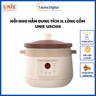 Nồi kho hầm chuyên dụng Unie USC308 dung tích 3L lòng gốm sứ tự nhiên cao cấp BH 12T chính hãng