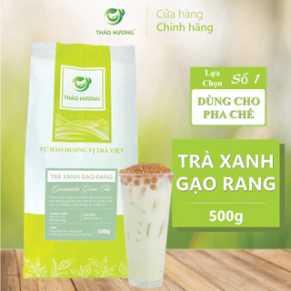 Trà Xanh Gạo Rang Nhật thương hiệu Thảo Hương 500g - Dùng pha chế trà sữa gạo rang, trà sen gạo rang