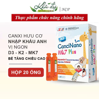 Ống Canci Bổ Sung Canxi Kẽm, Vitamin D3K2 CANCINANO MK7 PLUS Giúp Phát Triển Hệ Xương Tăng Chiều Cao