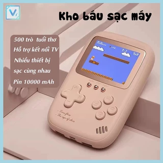 Bảng điều khiển trò chơi SUP mini, 500 trò chơi retro cổ điển, Sạc dự phòng 10000mAh，Tay cầm có thể được kết nối với TV