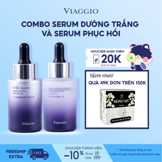 Combo Serum Dưỡng Trắng Niacinamide Và Serum Phục Hồi Ceramide VIAGGIO 30ml