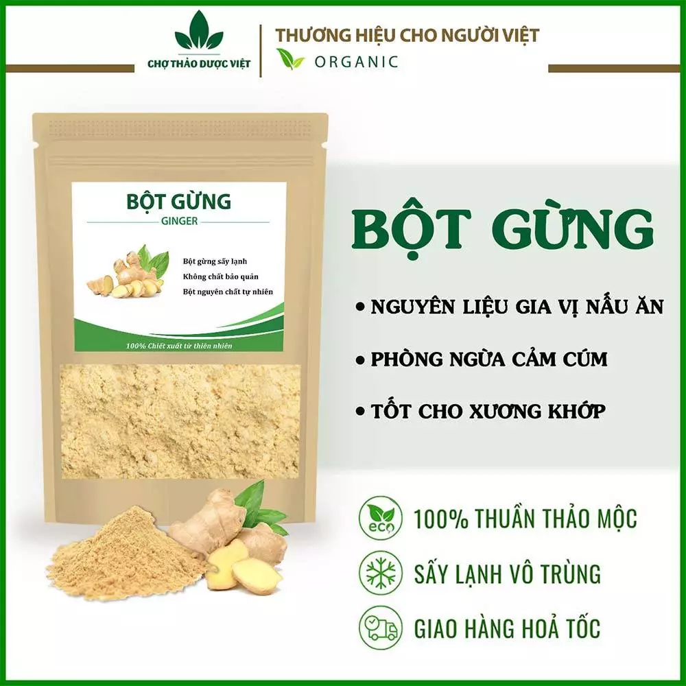 Bột Gừng Nguyên Chất 100g