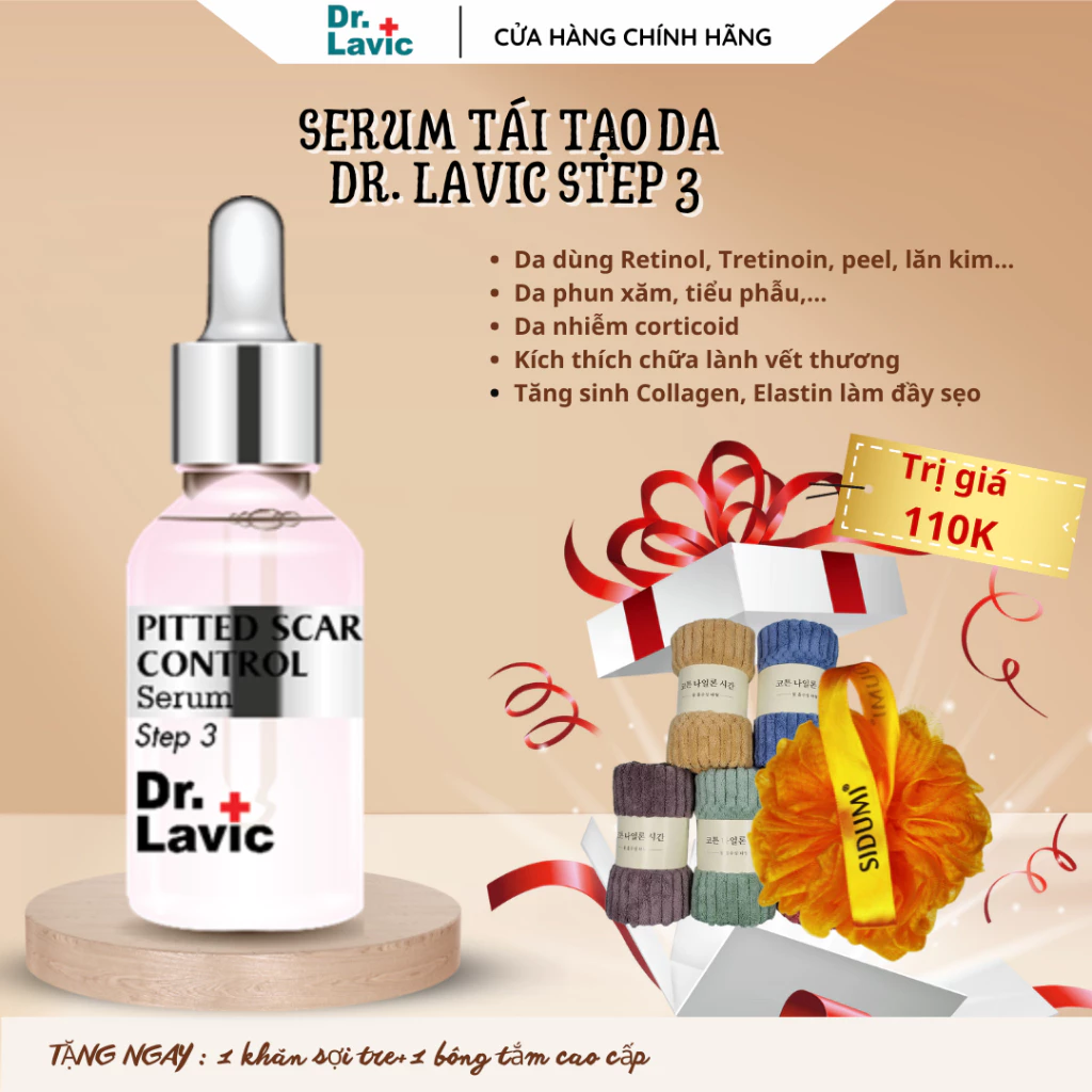 Serum dưỡng da tái tạo và phục hồi da Dr.Lavic Pitted Scar Control Serum EGF 10ml