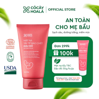 Mặt Nạ Tẩy Tế Bào Chết Đậu Đỏ 2in1 Cỏ Cây Hoa Lá, Dưỡng Trắng Da, Cấp Ẩm - Dung tích 150gr