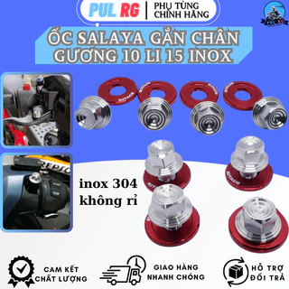 Ốc salaya gắn chân gương 10li15 inox 304 bền đẹp trang trí cho xe Wave SH Airblade Vario Winner X Sirius...