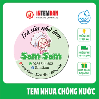 [Giá Xưởng] Tem Dán Nhựa Chống Nước VINH LIEN Sticker, Decal intemdan.vn Theo Yêu Cầu A3