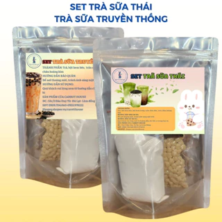 Set nguyên liệu trà sữa tự pha,trà sữa thái xanh, truyền thống Carrot House thành phẩm 30-35 ly.