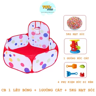 Combo lều bóng + 1 guồng xúc cát + 5kg hạt sỏi ,hạt sứ, hạt muồng xúc cát Toy Story