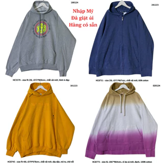 Áo Hoodie, Oversize nữ, nam, Hoodie2hand, chất dày, size lớn, form rộng, tay bồng (sale) - 2511