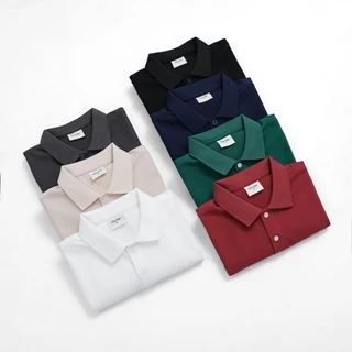 Áo Polo nam Basic Otis Star, vải cá sấu CVC, co giãn tốt, hạn chế nhăn, thấm hút mồ hôi. Menswear Có Cổ Ngắn Tay