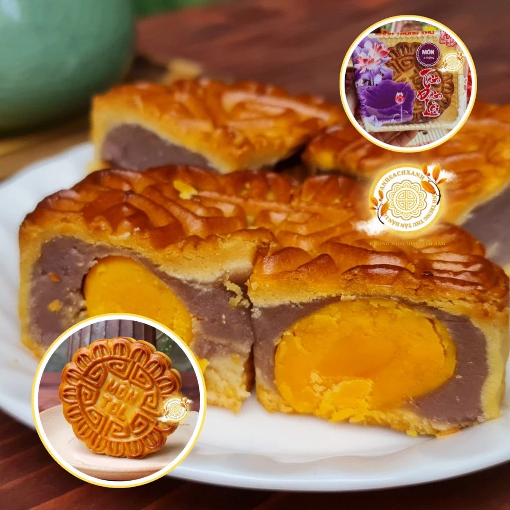 [Hỏa tốc] Bánh trung thu Khoai Môn 2 trứng 200gr Tân Dân Lợi