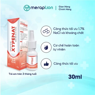 Xịt mũi nước biển sâu ưu trương XYPENAT cho bé 30ml giảm nghẹt mũi, cảm lạnh, bảo vệ niêm mạc mũi