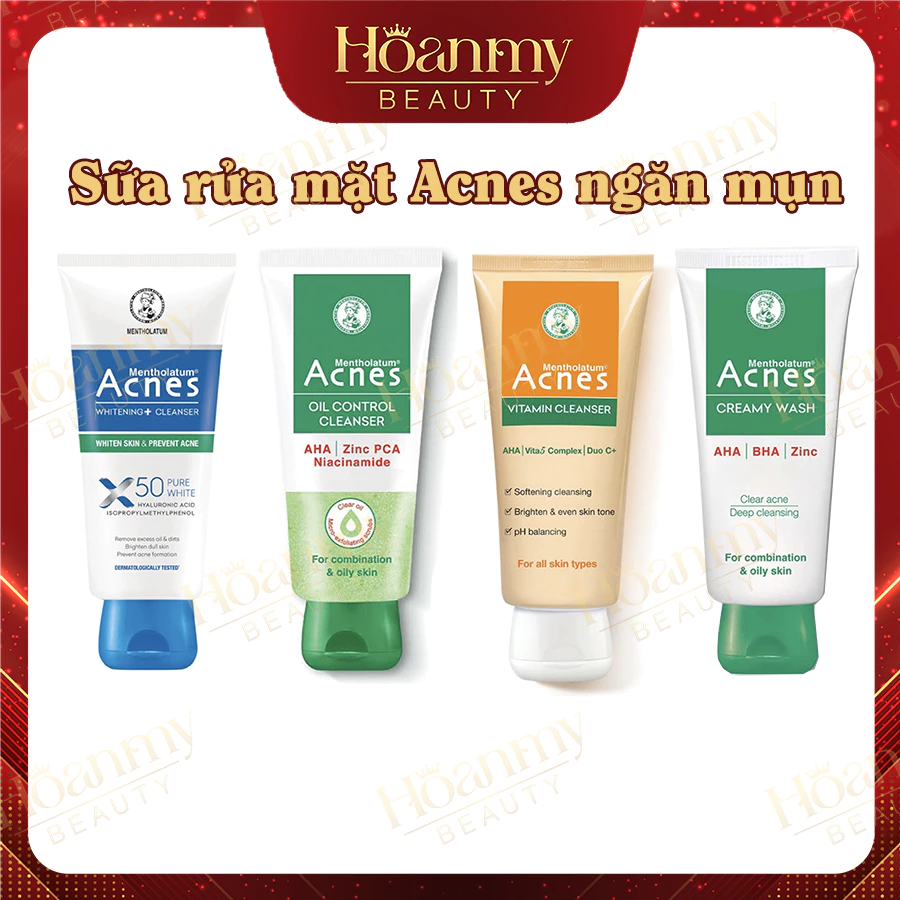 Sữa rửa mặt ngăn ngừa mụn Acnes Creamy Wash 100g