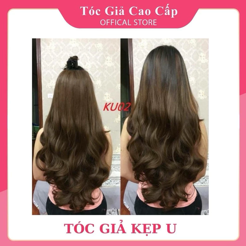 Tóc kẹp chữ u 3/4 đầu❤️💕freeship- hình thật-U 02