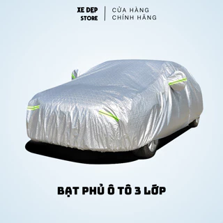 Bạt phủ toàn xe 3 lớp chống xước, chống nắng, chống cháy cho ô tô Toyota, Hyundai, Honda