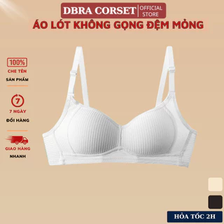 Áo Ngực Nữ Không Gọng Đệm Mỏng 0.5cm Chất Cotton Thông Thoáng Dbra Corset AV.12