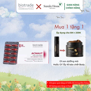 [CHÍNH HÃNG] Viên uống BIOTRADE ACNAUT hỗ trợ giảm dầu, giảm mụn HỘP 30 VIÊN