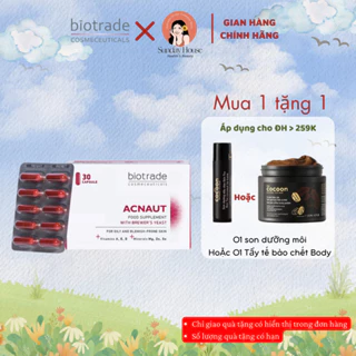 [CHÍNH HÃNG] Viên uống BIOTRADE ACNAUT hỗ trợ giảm dầu, giảm mụn HỘP 30 VIÊN