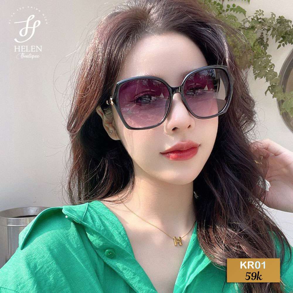 Kính râm khung vuông to thời trang sành điệu - Helen Boutique
