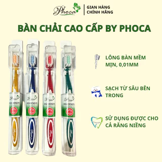 Bàn chải đánh răng Phoca chuyên dành cho người niềng răng, sợi lông bàn chải mềm mại