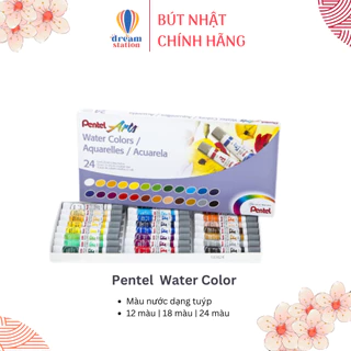 [CHÍNH HÃNG] Màu Nước Dạng Tuýp Nhật Bản Pentel Water Color WFRS I Vẽ Được Trên Nhiều Chất Liệu, Dễ Pha Trộn