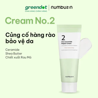 Kem dưỡng ẩm phục hồi da Numbuzin No.2 Cica Ceramide Repair Cream 60ml