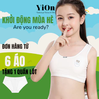 Áo lá học sinh cấp 2 cấp 3 cho tuổi dậy thì màu trắng chất su, cotton may rời may liền đủ loại YiOn Underwear