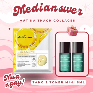 Mặt Nạ Thạch Vàng MediAnswer Vita Collagen Dưỡng Da Chống Lão Hóa - Màu Vàng (hộp 5 miếng)