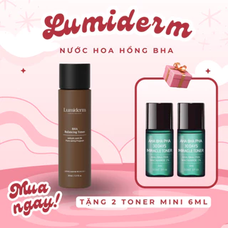 Nước Hoa Hồng Toner BHA 2% Blancing Toner Lumiderm Làm Sạch Sâu, Giảm Mụn 215ML