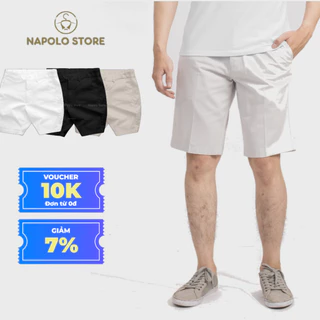 Quần Short Kaki Nam Co Giãn Cao Cấp Form Trên Gối Napolo.store