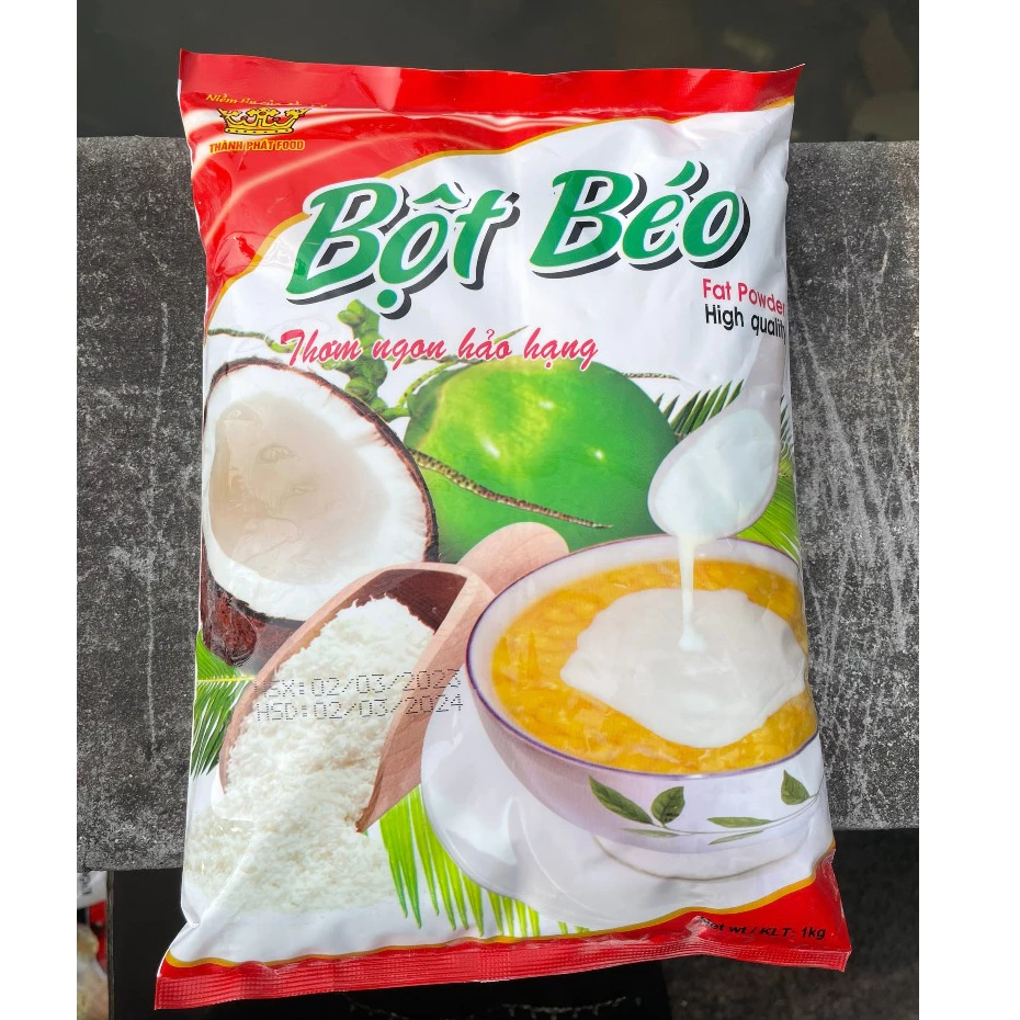 Bột béo Thành Phát gói 1kg. Bột béo Thành Phát thơm ngon hảo hạng nấu chè làm bánh