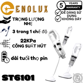 Máy hút bụi cầm tay Enolux ST6101 lực hút 22Kpa, công suất 600W với bộ lọc bụi mịn HEPA - Bảo hành 12 tháng