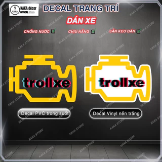 Tem Dán Troll Xe (Mẫu 1), Decal Dán Xe Ô Tô, Xe Tải, Xe Máy... Chống Nước - Logo Mang Đến Sự Kết Nối, Giải Trí, Vui Vẻ.