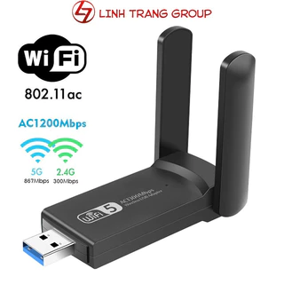 USB thu wifi 2 râu chuẩn AC 300Mbps - PK95