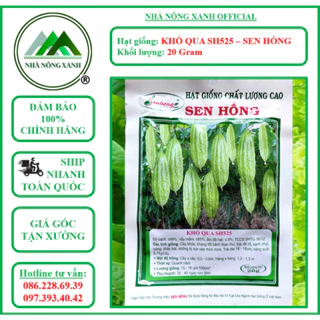 Hạt Giống KHỔ QUA LAI F1 SH525 20Gr - SEN HỒNG - Nhà Nông Xanh - Mướp Đắng - Ổ Qua