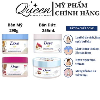 Tẩy Da Chết Toàn Thân DOVE Chăm Sóc Da Dưỡng Trắng Cấp Ẩm Exfoliating Body Polish [ Bản Đức - Mỹ ]