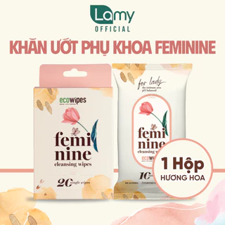 Khăn ướt phụ khoa vệ sinh phụ nữ ECOWIPES làm sạch khử mùi kháng khuẩn cân bằng pH cho chị em