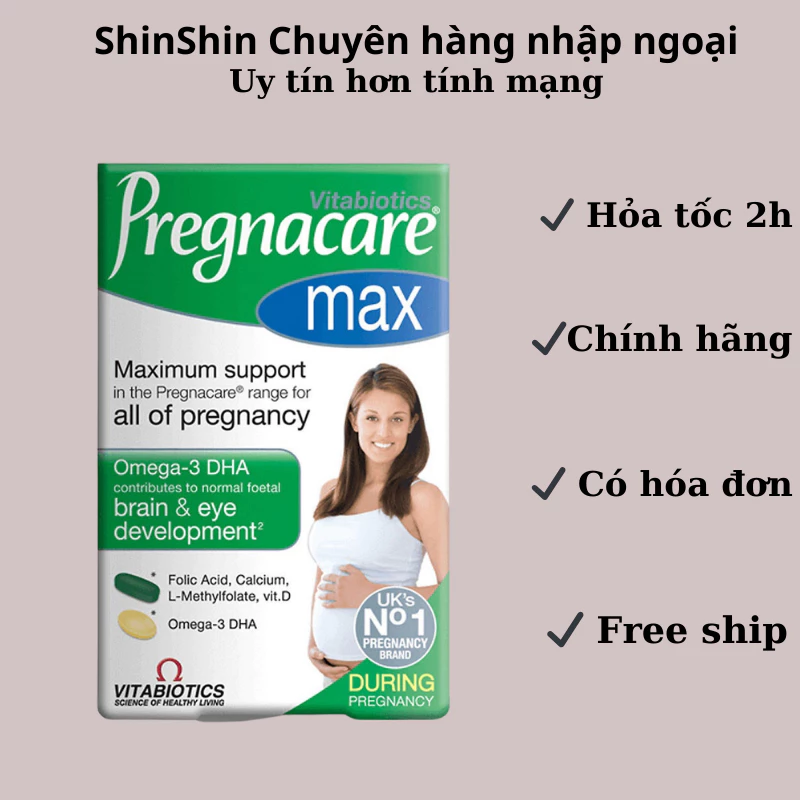 Vitamin Bầu Pregnacare Max [BẢN QUÓC TẾ] Mẫu Mới 84V