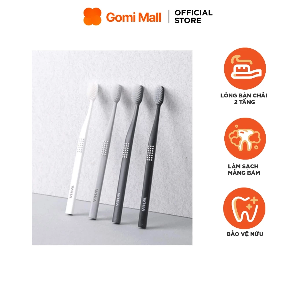 Bàn Chải Đánh Răng WHIA 4-Life Toothbrush White GomiMall