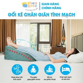 GỐI GÁC CHÂN GIÃN TĨNH MẠCH YOROKOBI LƯU THÔNG MÁU, HẾT TÊ BÌ, VỌP BẺ LOẠI CAO 28CM CHO NGƯỜI TỪ 1.6M