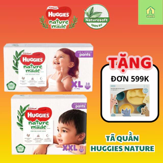 Tã Bỉm Quần Huggies Platinum Nature Made đủ size M58/L44/XL38/XXL26 miếng