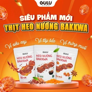 [1 GÓI] Thịt Heo Nướng Bakkwa (Vị Tiêu Đen, Vị Mật Ong, Vị Tê Cay) GULU FOODS