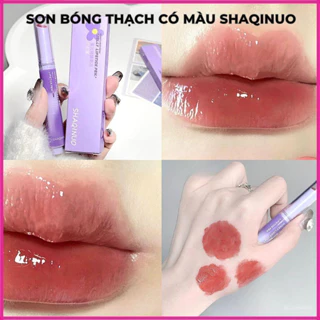 Son Bóng Thạch Có Màu Mật Ong Dưỡng Ẩm Môi Căng Bọng SHAQINUO