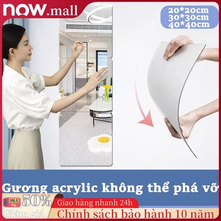 NOW Gương treo Dán Tường toàn thân chống vỡ soi  dán tủ quần áo hình vuông