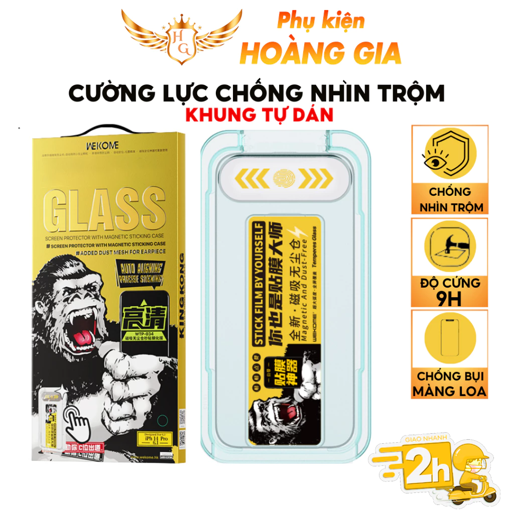 Cường Lực iPhone Chống Nhìn Trộm Khung tự dán dành Cho 15 pro max 14 Promax 13 Pro Max 12 11 Xsmax-PK Hoàng Gia