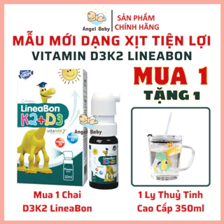 Chai xịt D3K2 LineaBon chính hãng, vitamin tăng hấp thu canxi cho bé sơ sinh, giảm còi xương, tăng chiều cao vượt trội