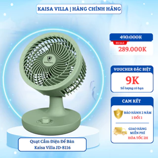 Quạt để bàn Kaisa Villa JD-8116, Quạt cắm điện mini 220V, 3 Tốc Độ Gió - Bảo hành 6 tháng