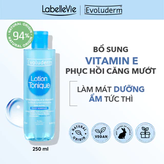 Nước hoa hồng Evoluderm bổ sung Vitamin E cho da thường và khô 250ml cho làn da mềm mịn (16294)