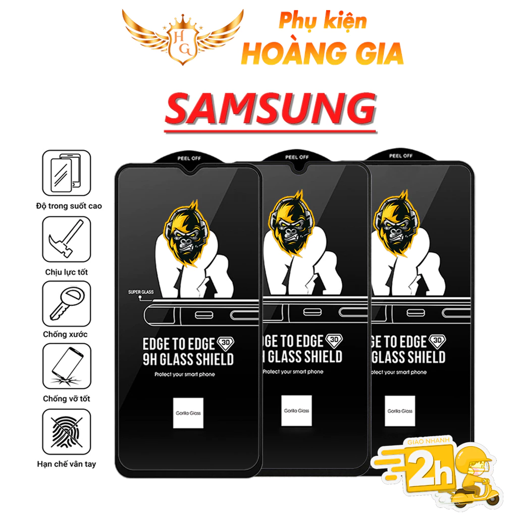 Kính cường lực Samsung a03s a12 a13 a04 a32 a14 a24 a34 a54 s21 fe a53 a13 a23 a73 a72 a52 a22 a71 a50 [WK-3D]